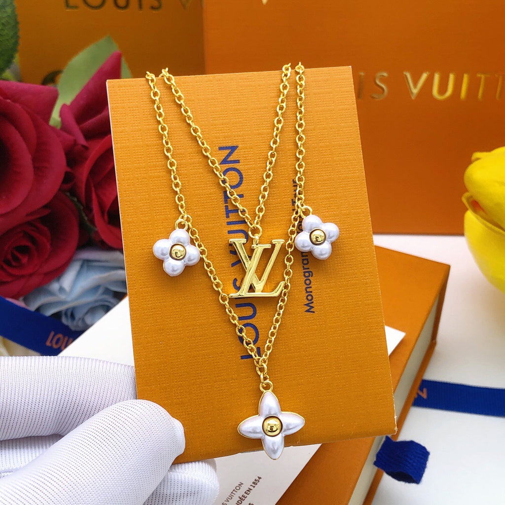 Louis Vuitton Double-Layer Flower Necklace - album image 4