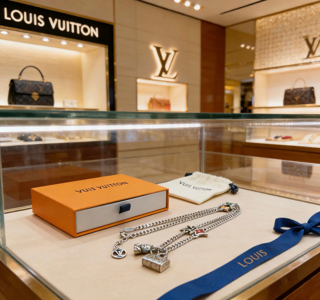 Louis Vuitton Silver-Tone Antiqued Chain Necklace - album image 2