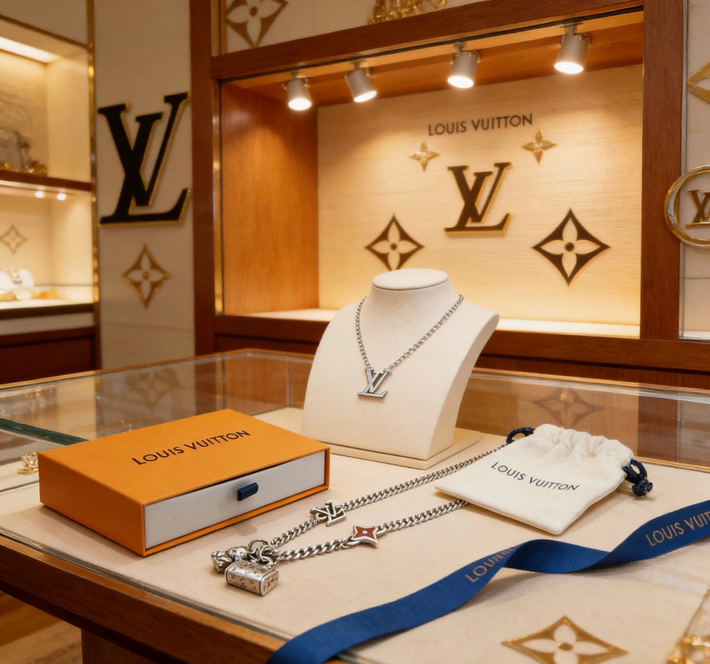 Louis Vuitton Silver-Tone Antiqued Chain Necklace - album image 3