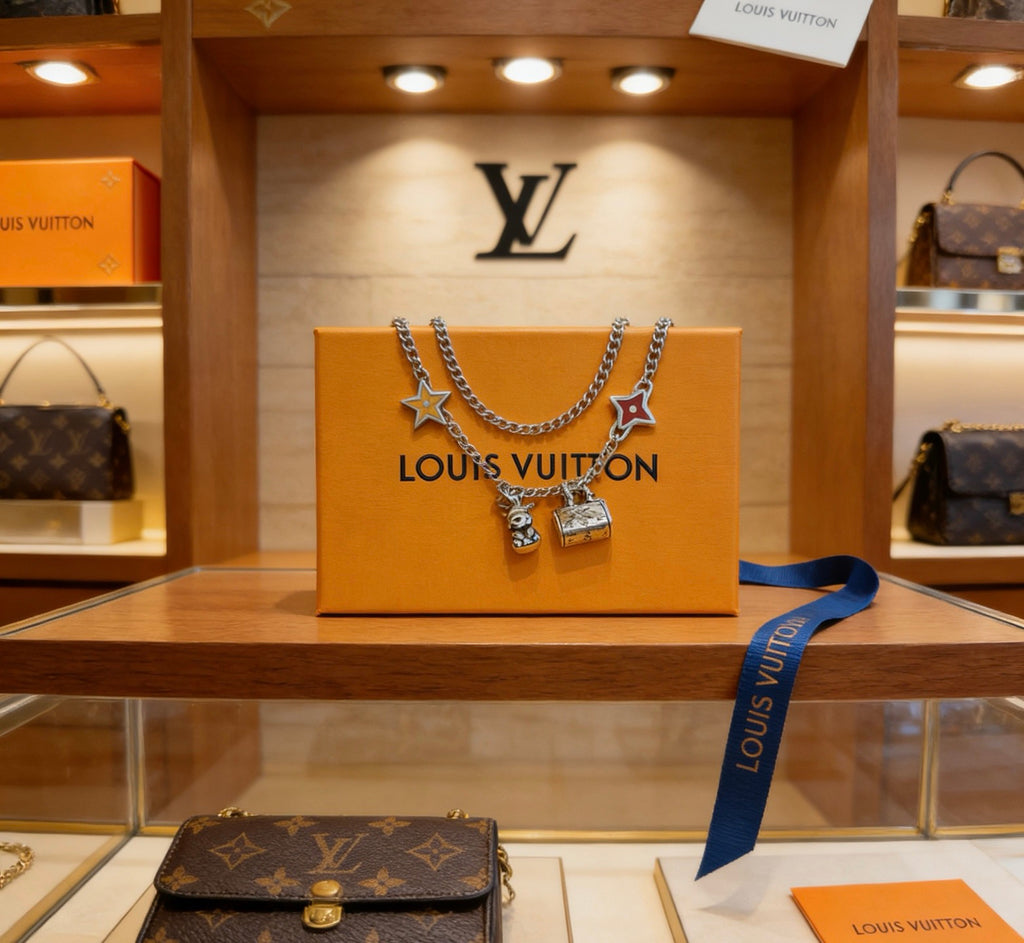 Louis Vuitton Silver-Tone Antiqued Chain Necklace - album image 5