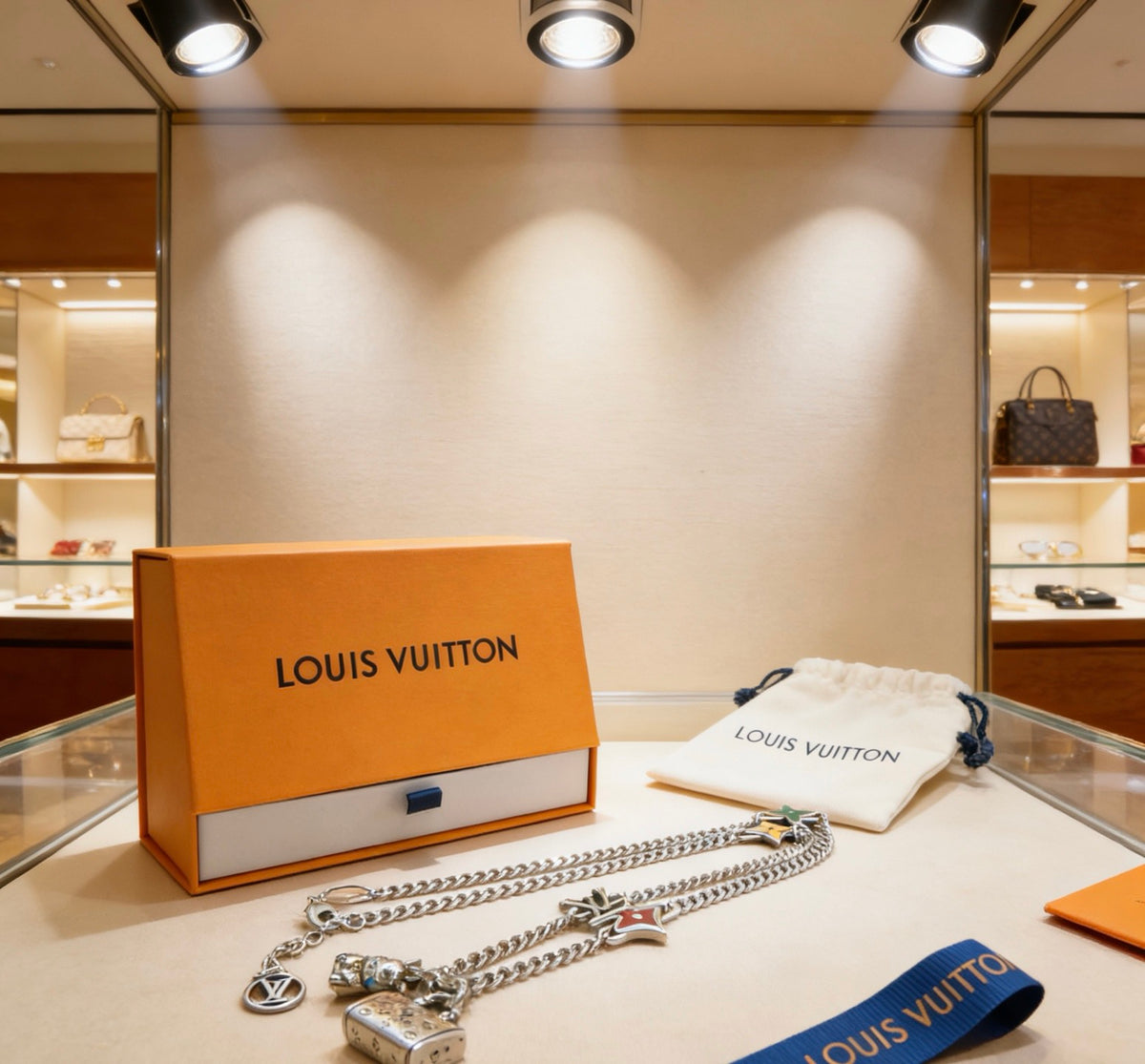 Louis Vuitton Silver-Tone Antiqued Chain Necklace - album image 6