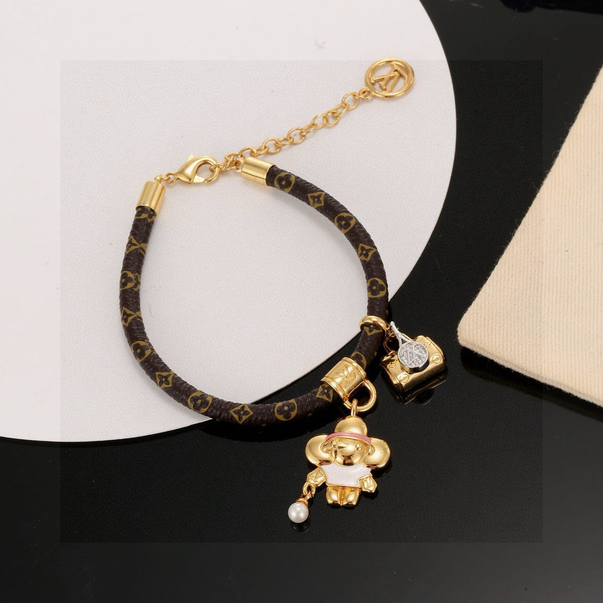 Louis Vuitton Push Flower Monogram Crystal Accent Bangle - album image 5