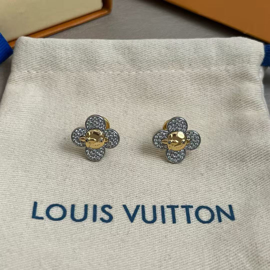 Louis Vuitton Sunflower LV Letter Stud Earrings - album image 4