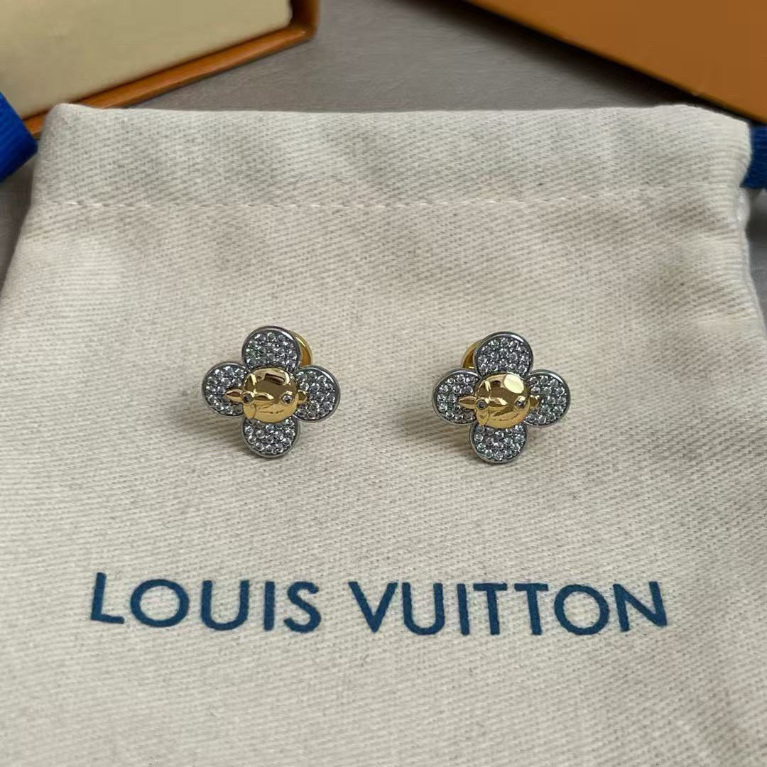 Louis Vuitton Sunflower LV Letter Stud Earrings - album image 4