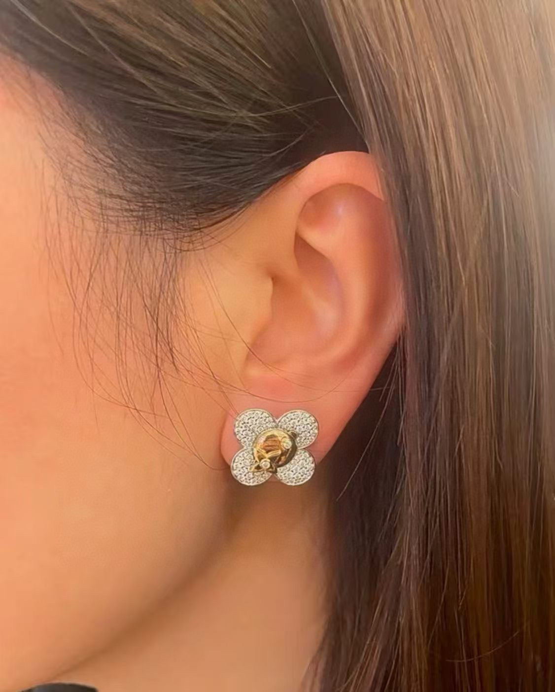 Louis Vuitton Sunflower LV Letter Stud Earrings - album image 1