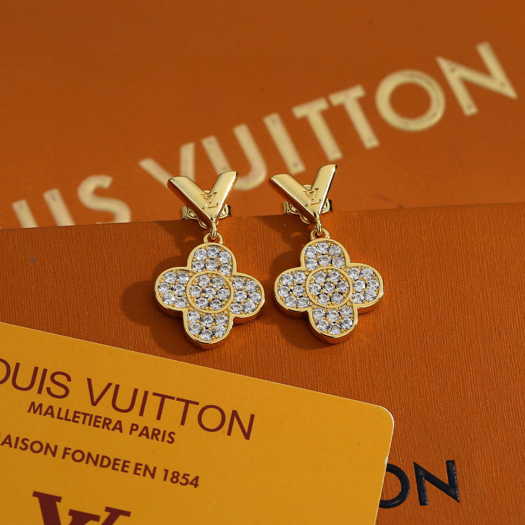 Louis Vuitton Crystal Flower Stud Earrings - album image 1