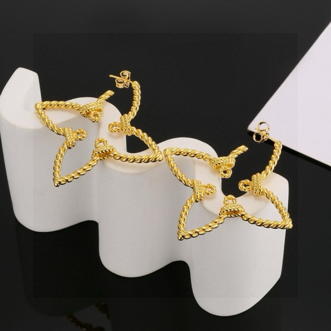 Louis Vuitton Iconic Clover Flower Monogram Openwork Twisted Earrings - album image 2