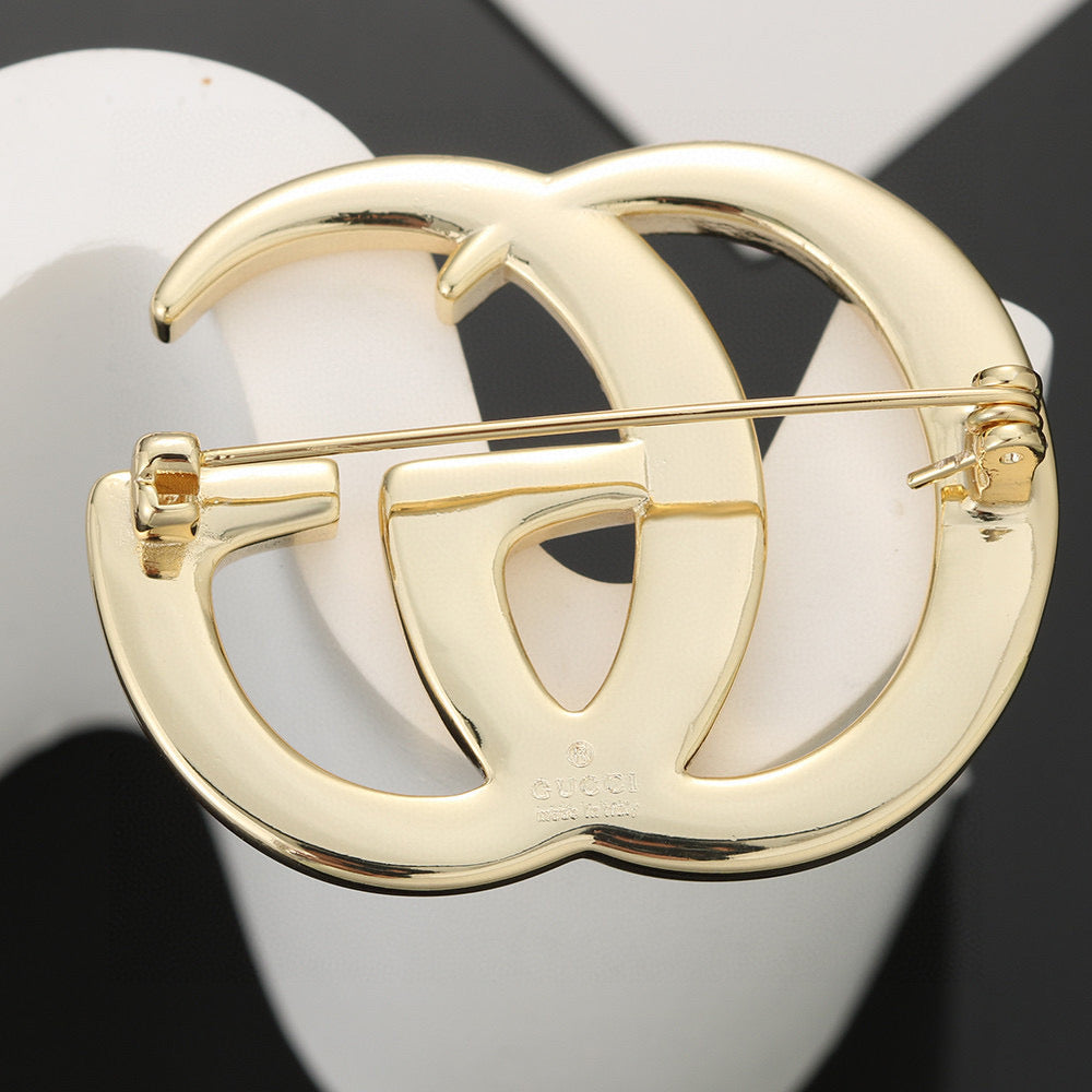 Gucci Gold-Tone Interlocking G Brooch - album image 2