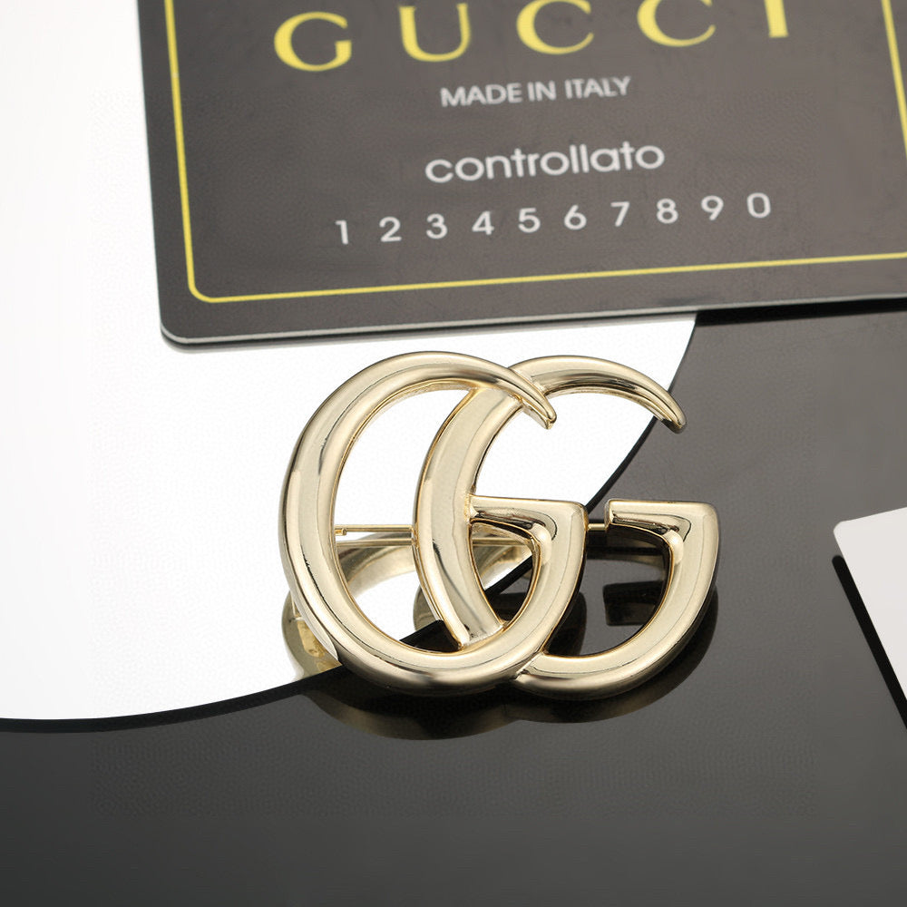 Gucci Gold-Tone Interlocking G Brooch - album image 6