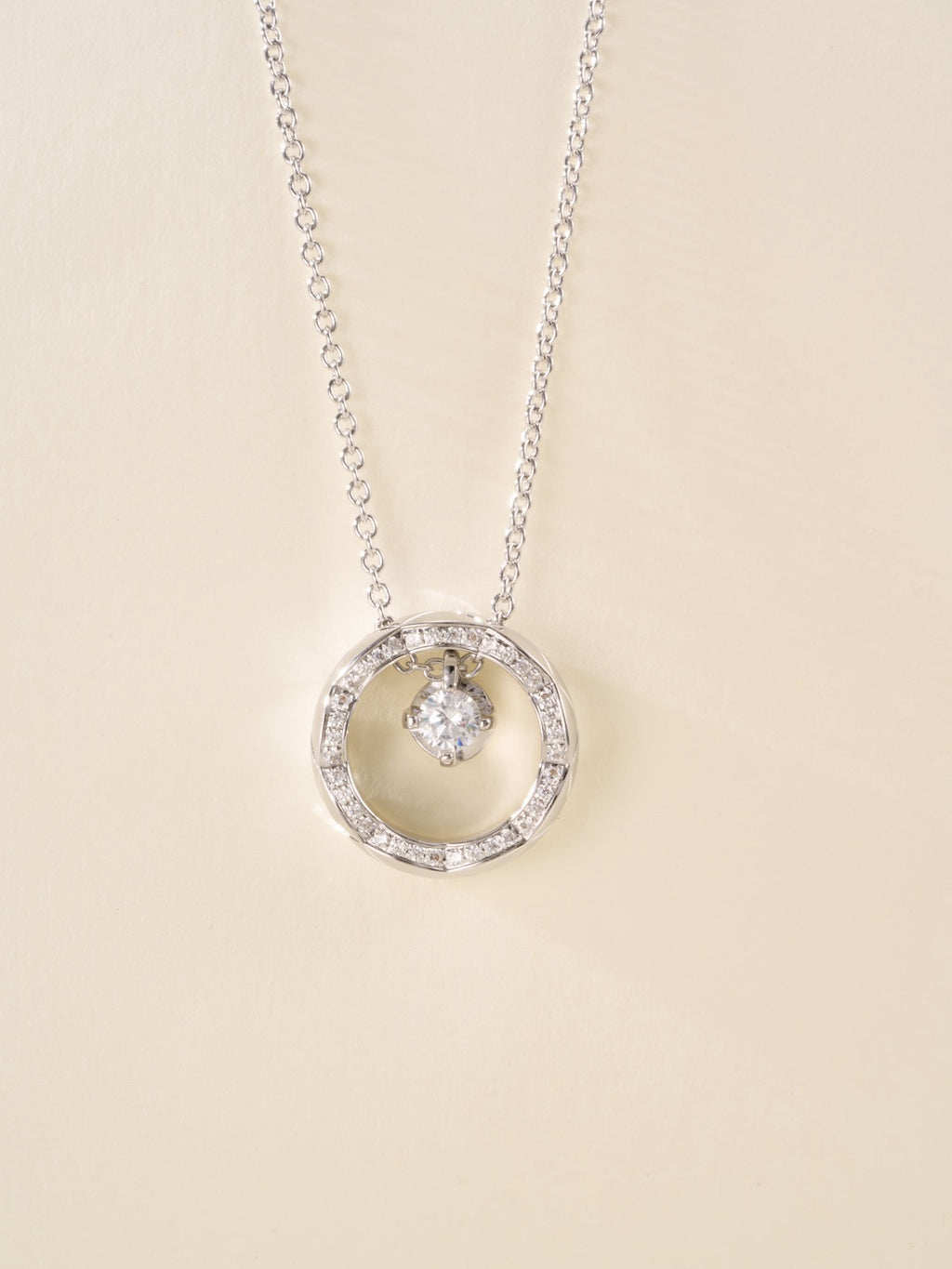 Chanel Silver-Tone Circular Pendant Necklace - album image 1