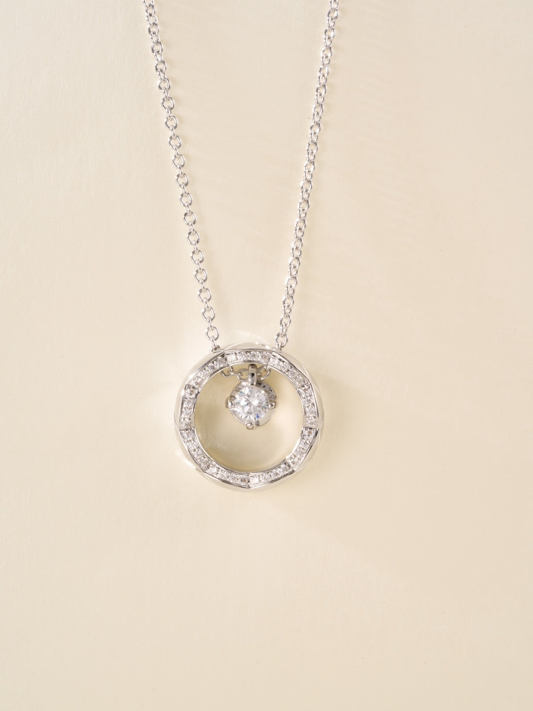 Chanel Silver-Tone Circular Pendant Necklace - album image 1