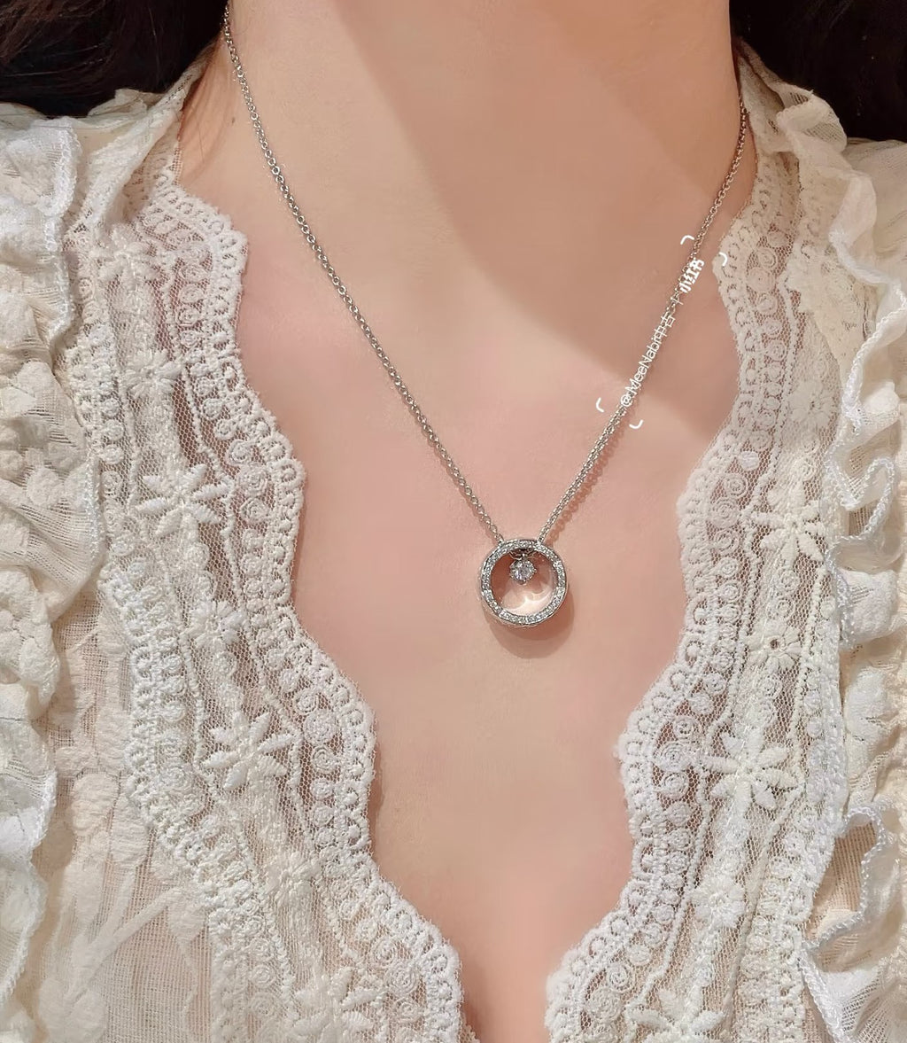 Chanel Silver-Tone Circular Pendant Necklace - album image 3