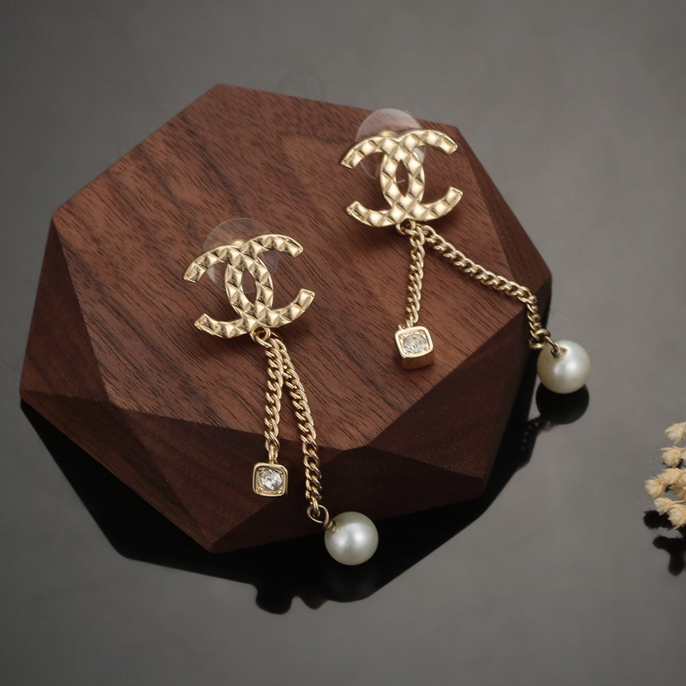 Chanel Gold-Tone Long Earrings - album image 6