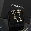 Chanel Gold-Tone Long Earrings - album image 1