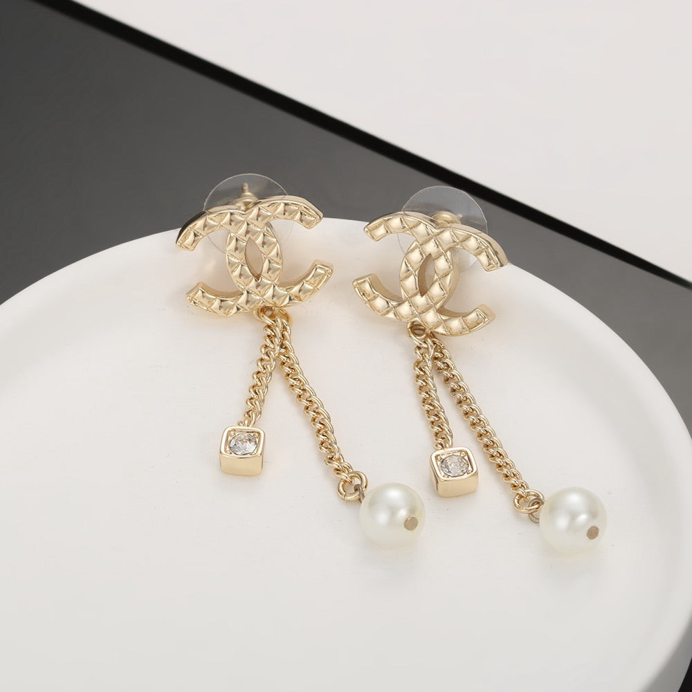 Chanel Gold-Tone Long Earrings - album image 5