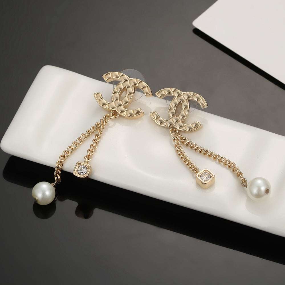 Chanel Gold-Tone Long Earrings - album image 4