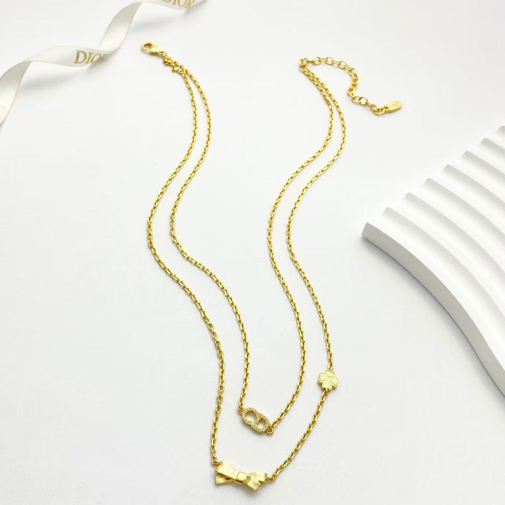 Dior CD Double-Layer Bow Necklace - product image 1