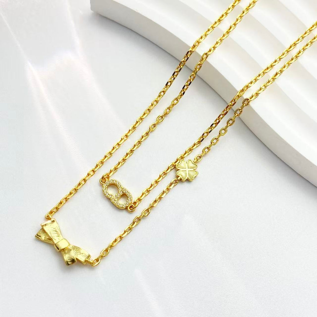 Dior CD Double-Layer Bow Necklace - product image 2