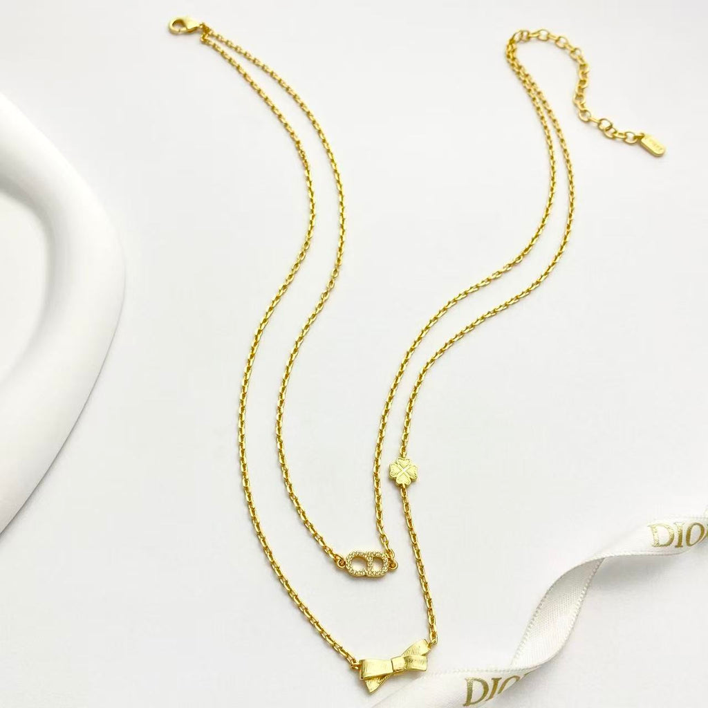 Dior CD Double-Layer Bow Necklace - product image 3