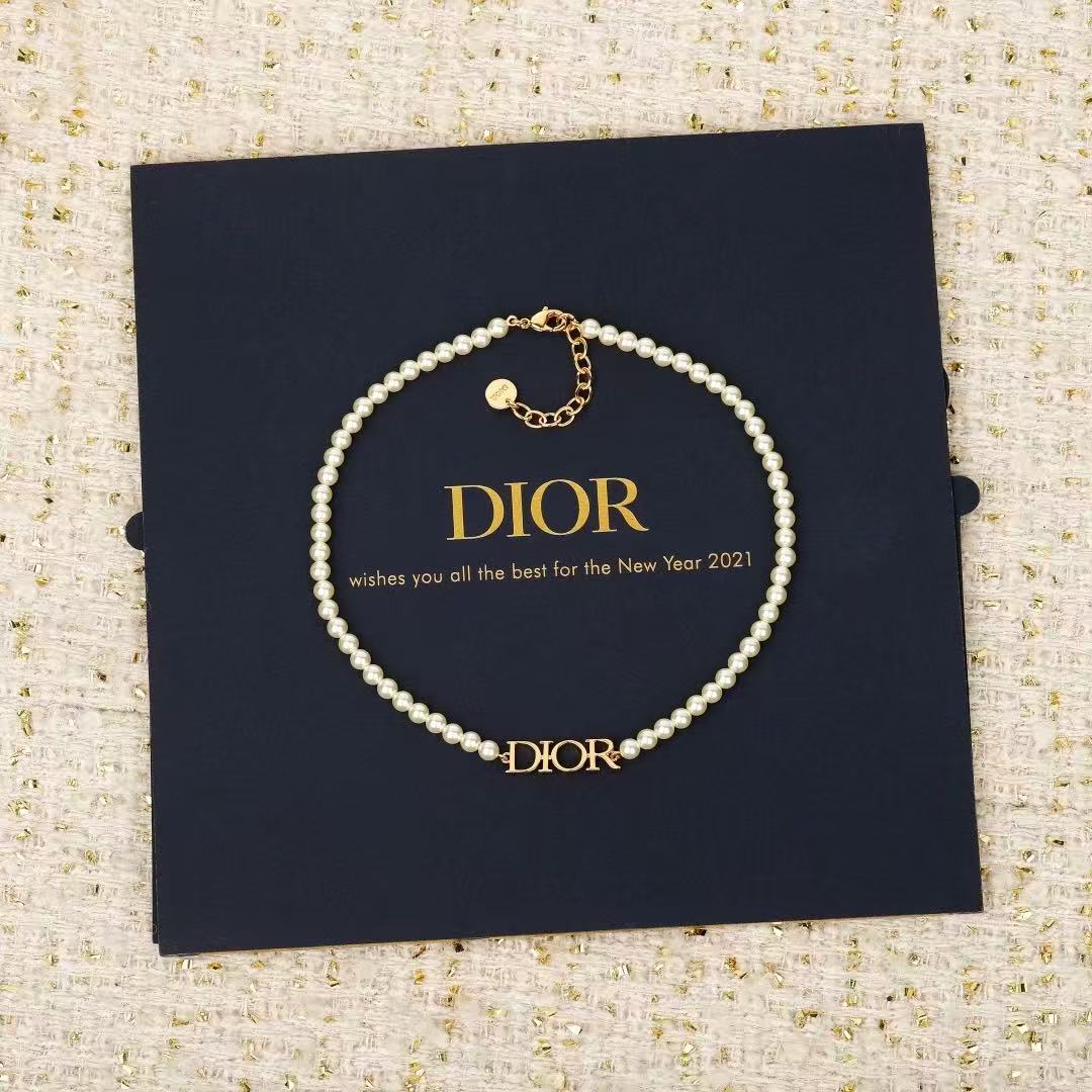 Dior J'Adior Pearl-Look Letter Necklace - product image 2