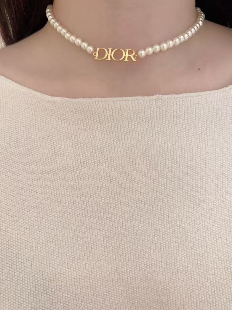 Dior J'Adior Pearl-Look Letter Necklace - product image 8