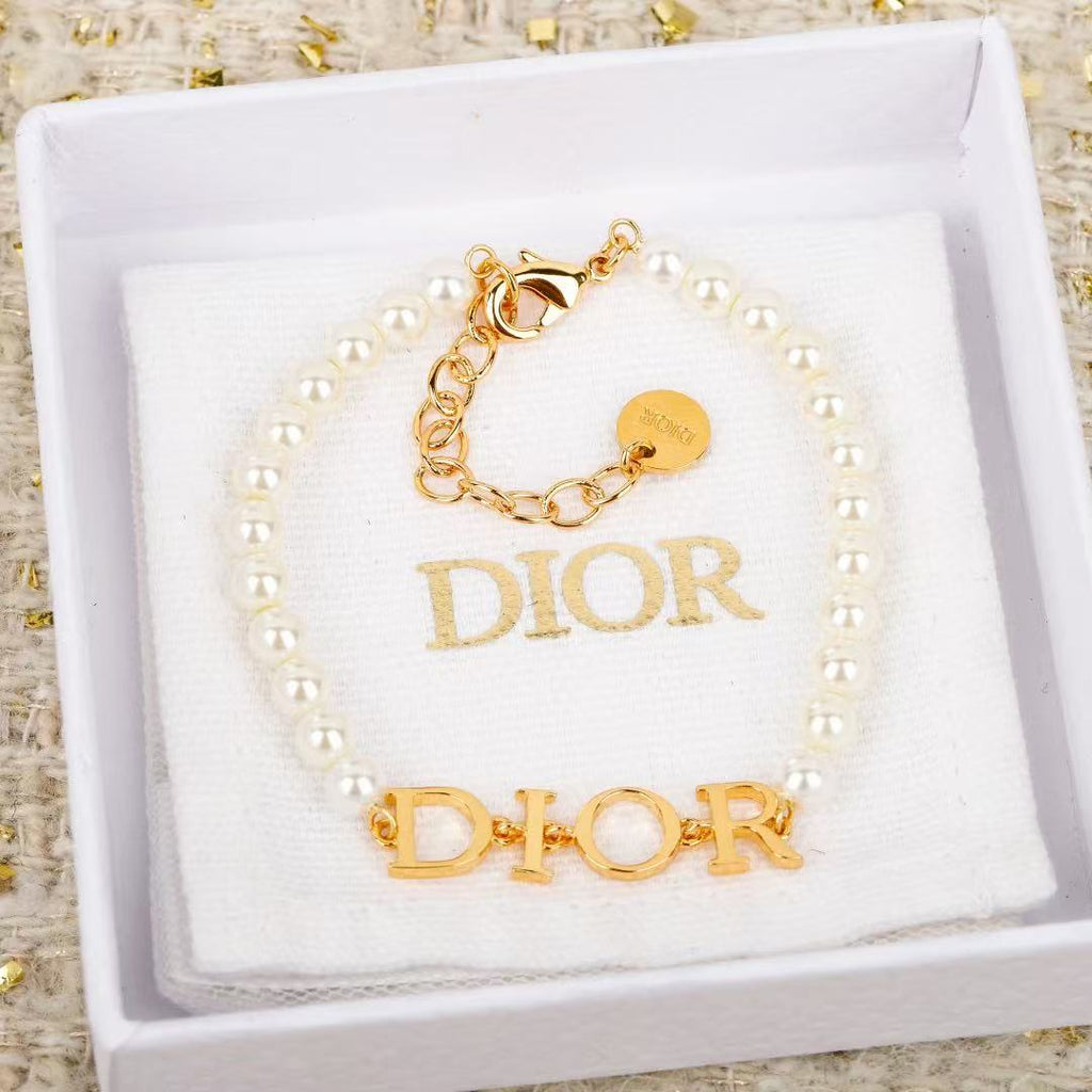 Dior J'Adior Pearl-Look Letter Bracelet - product image 1
