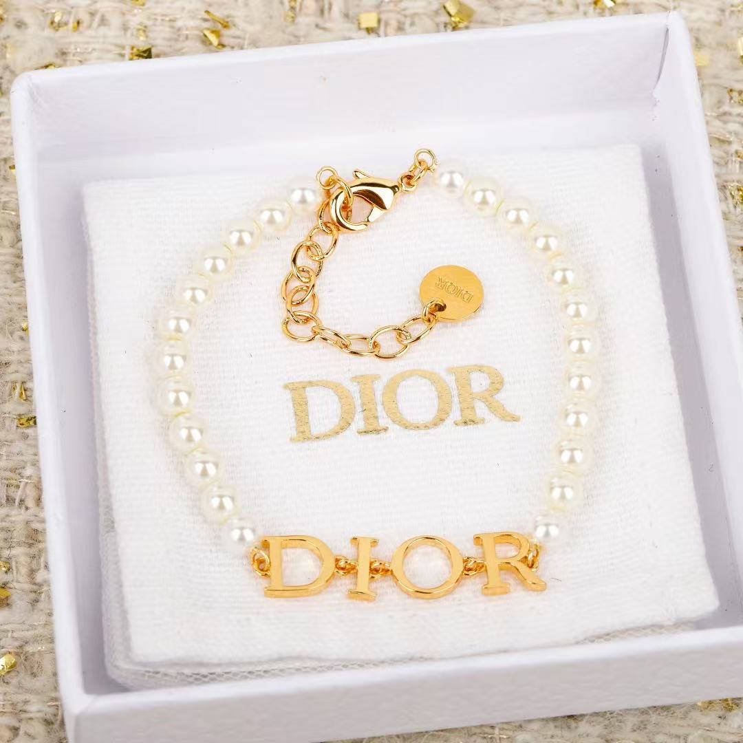 Dior J'Adior Pearl-Look Letter Bracelet - product image 1