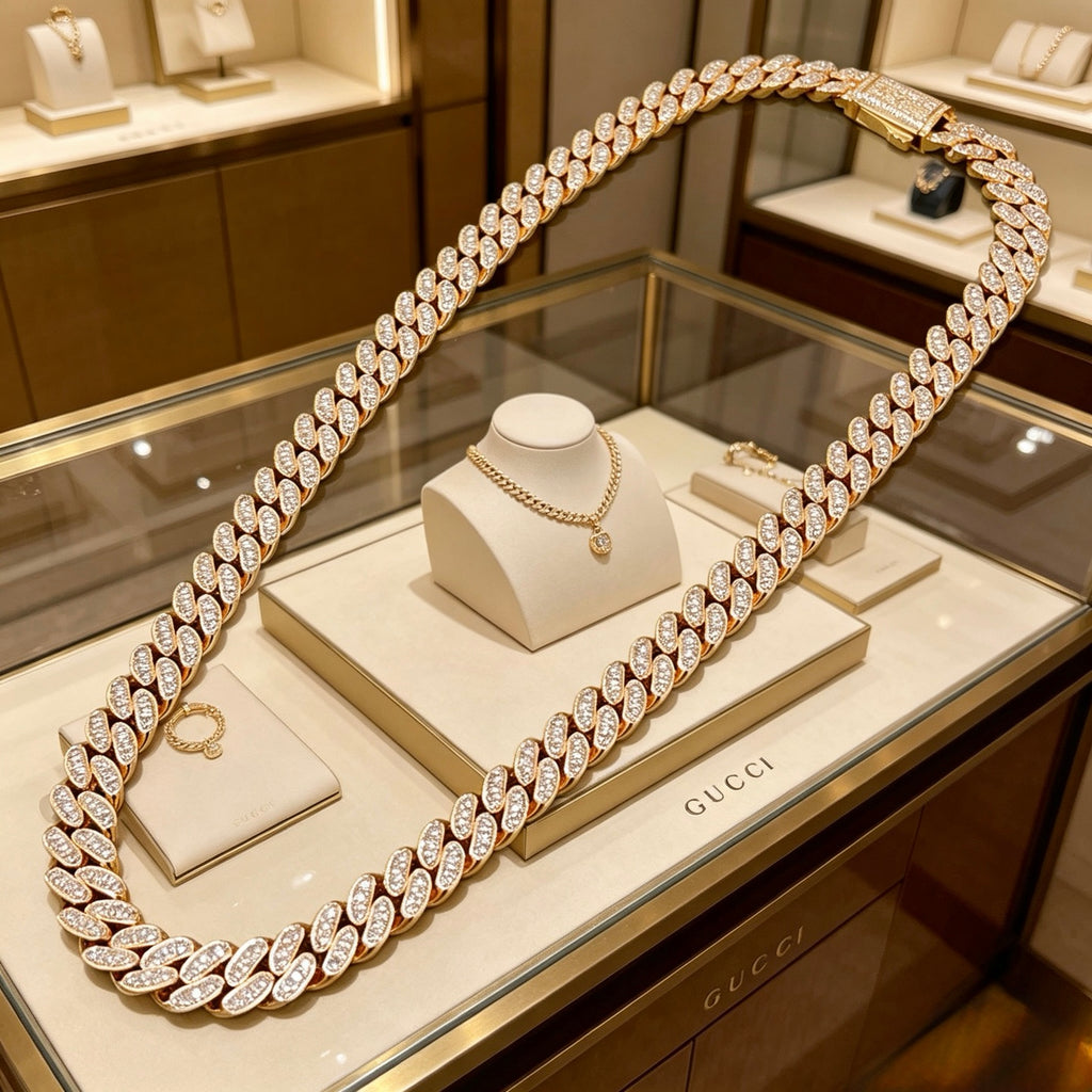 Gucci Anger Forest Interlocking G Crystal Accent Chain Necklace - album image 2