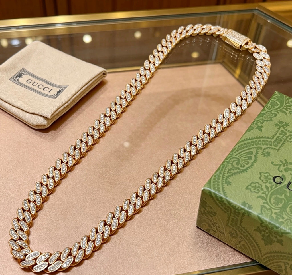 Gucci Anger Forest Interlocking G Crystal Accent Chain Necklace - album image 6