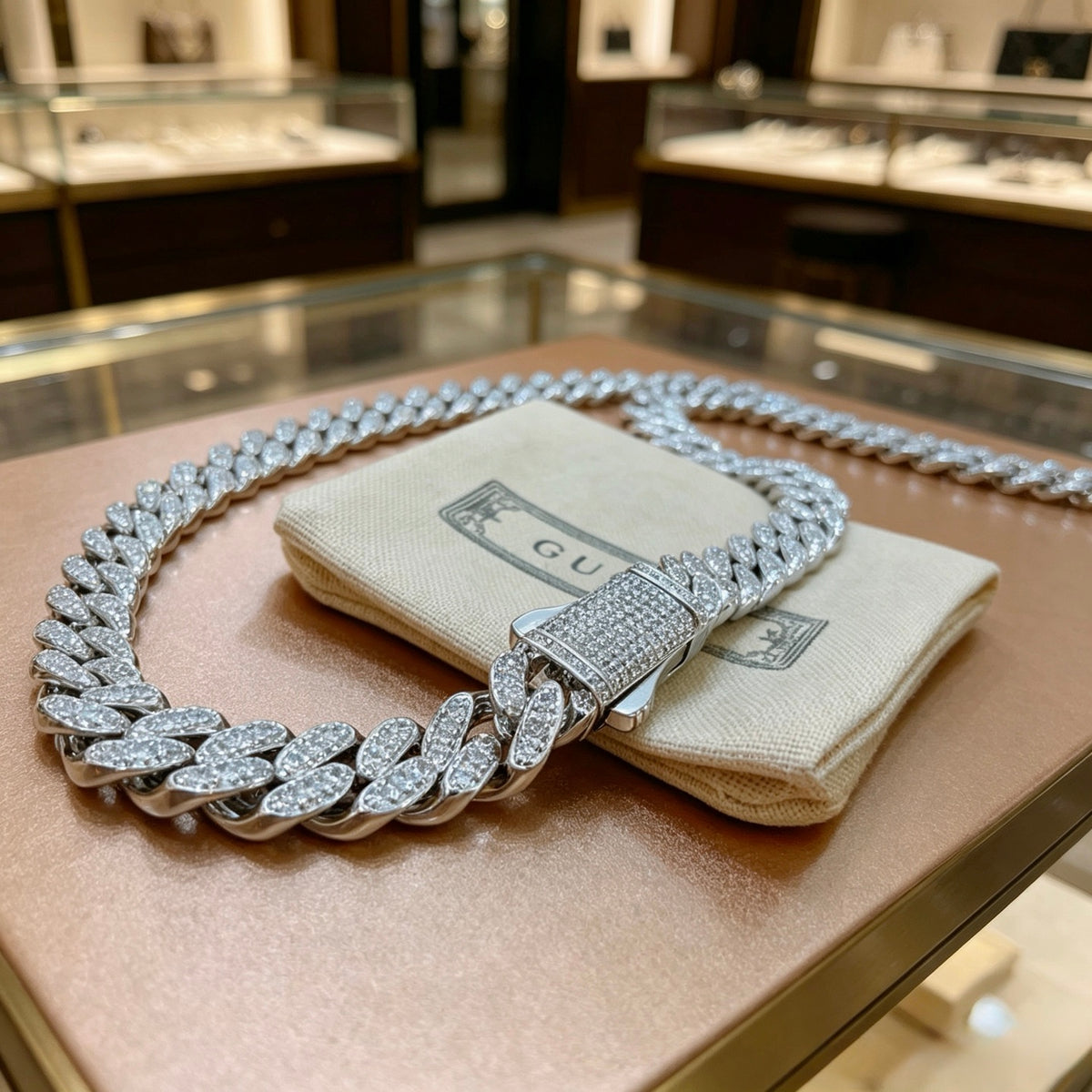 Gucci Anger Forest Interlocking G Crystal Accent Chain Necklace - album image 5