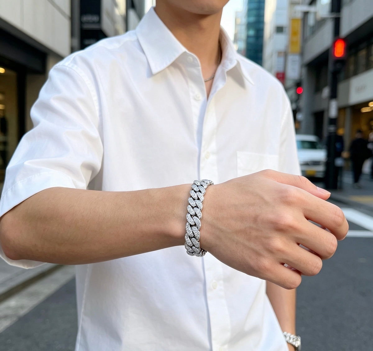 Gucci Crystal Accent Cuban Link Bracelet - album image 9