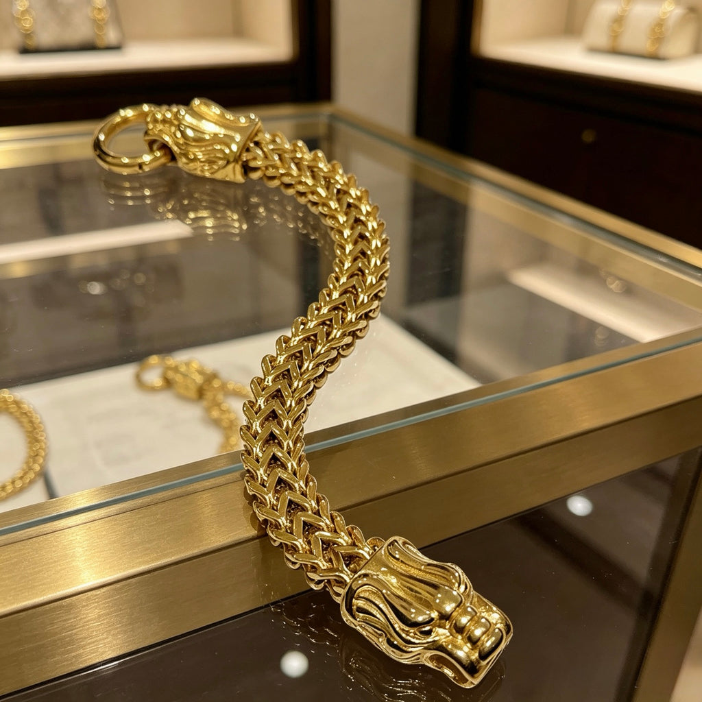 Gucci Gold-Tone Wide Woven Open Bangle - album image 2