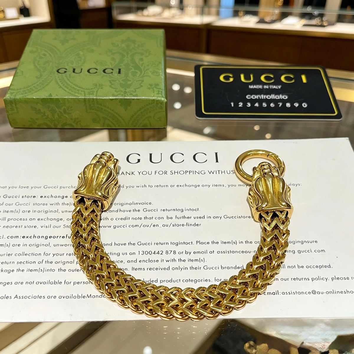 Gucci Gold-Tone Wide Woven Open Bangle - album image 8