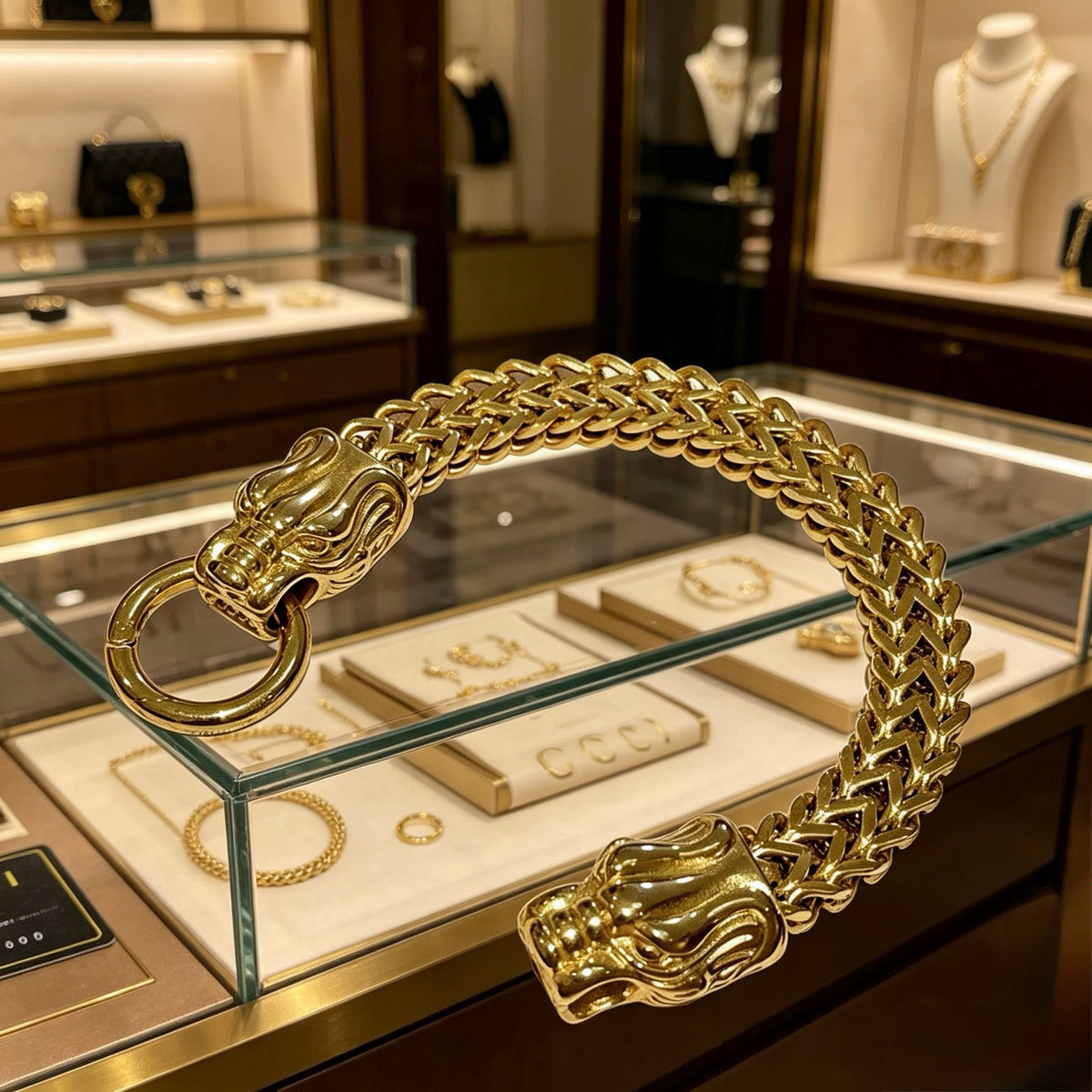 Gucci Gold-Tone Wide Woven Open Bangle - album image 1