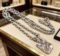 Gucci Anger Forest Interlocking G Antiqued Chain Necklace - album image 1