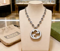 Gucci Anger Forest Interlocking G Antiqued Chain Necklace - album image 1