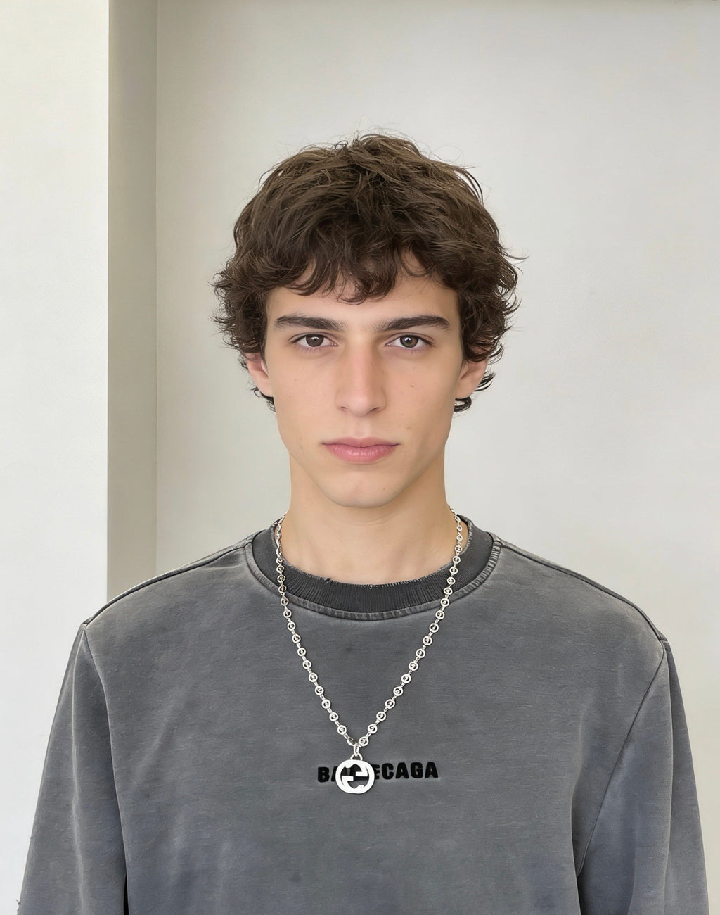 Gucci Anger Forest Interlocking G Antiqued Chain Necklace - album image 4