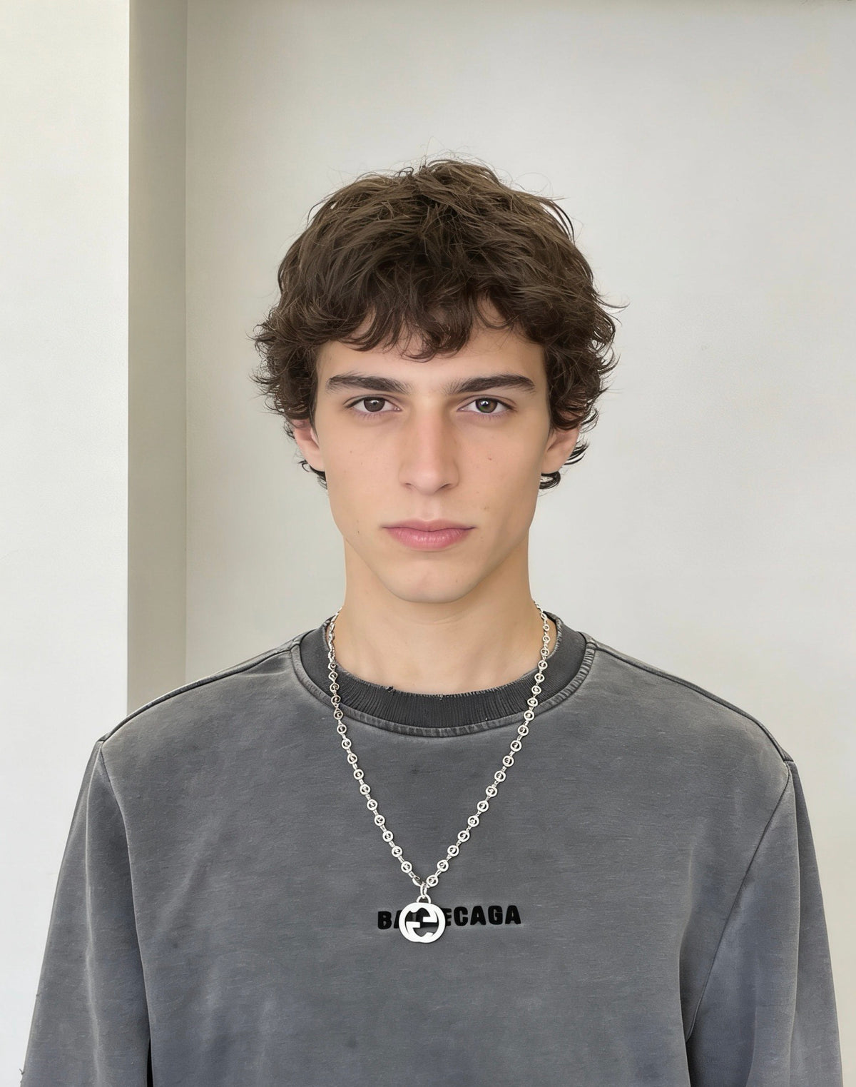 Gucci Anger Forest Interlocking G Antiqued Chain Necklace - album image 4