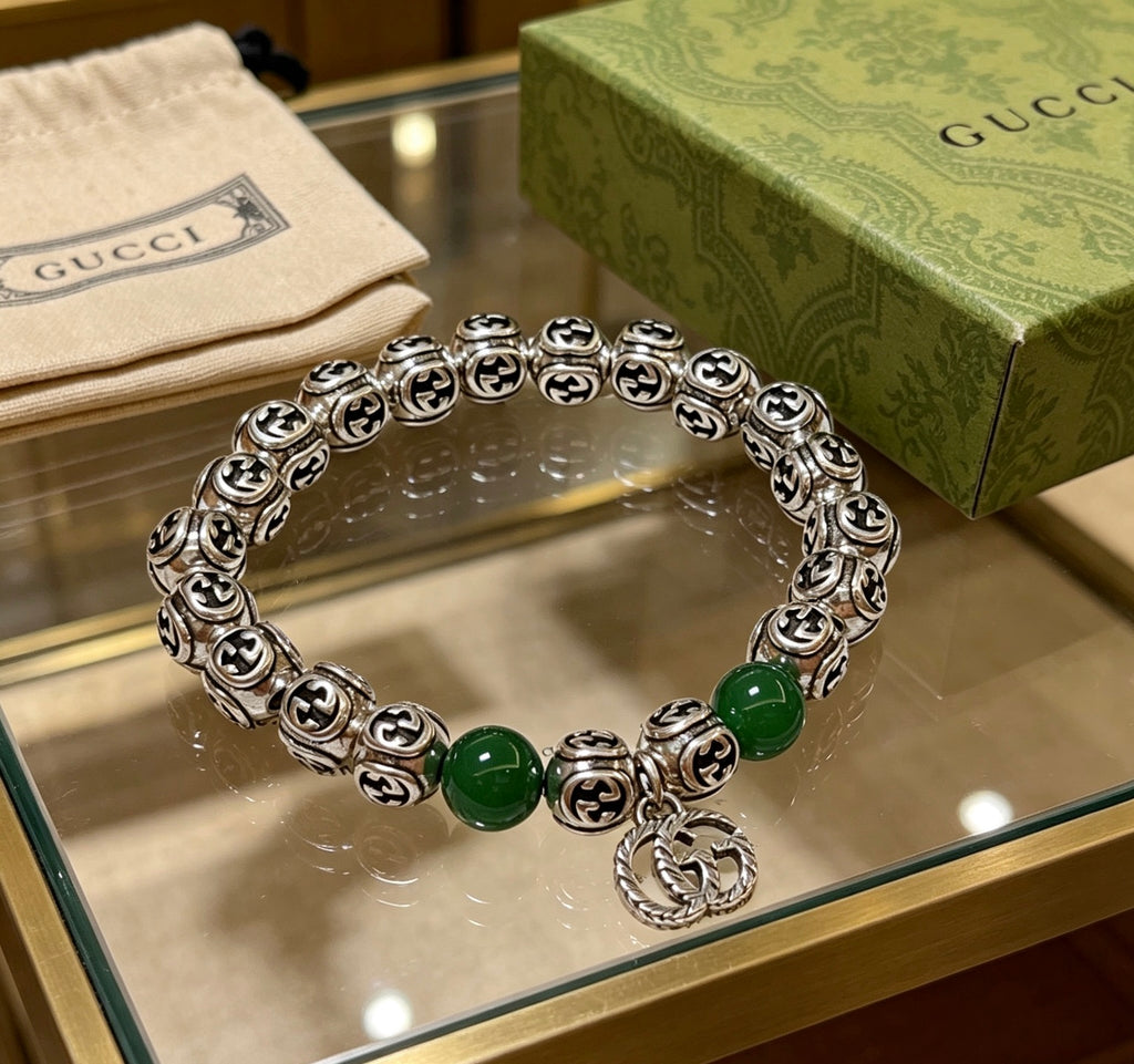 Gucci Anger Forest Interlocking G Crystal Accent Antiqued Bracelet - album image 2
