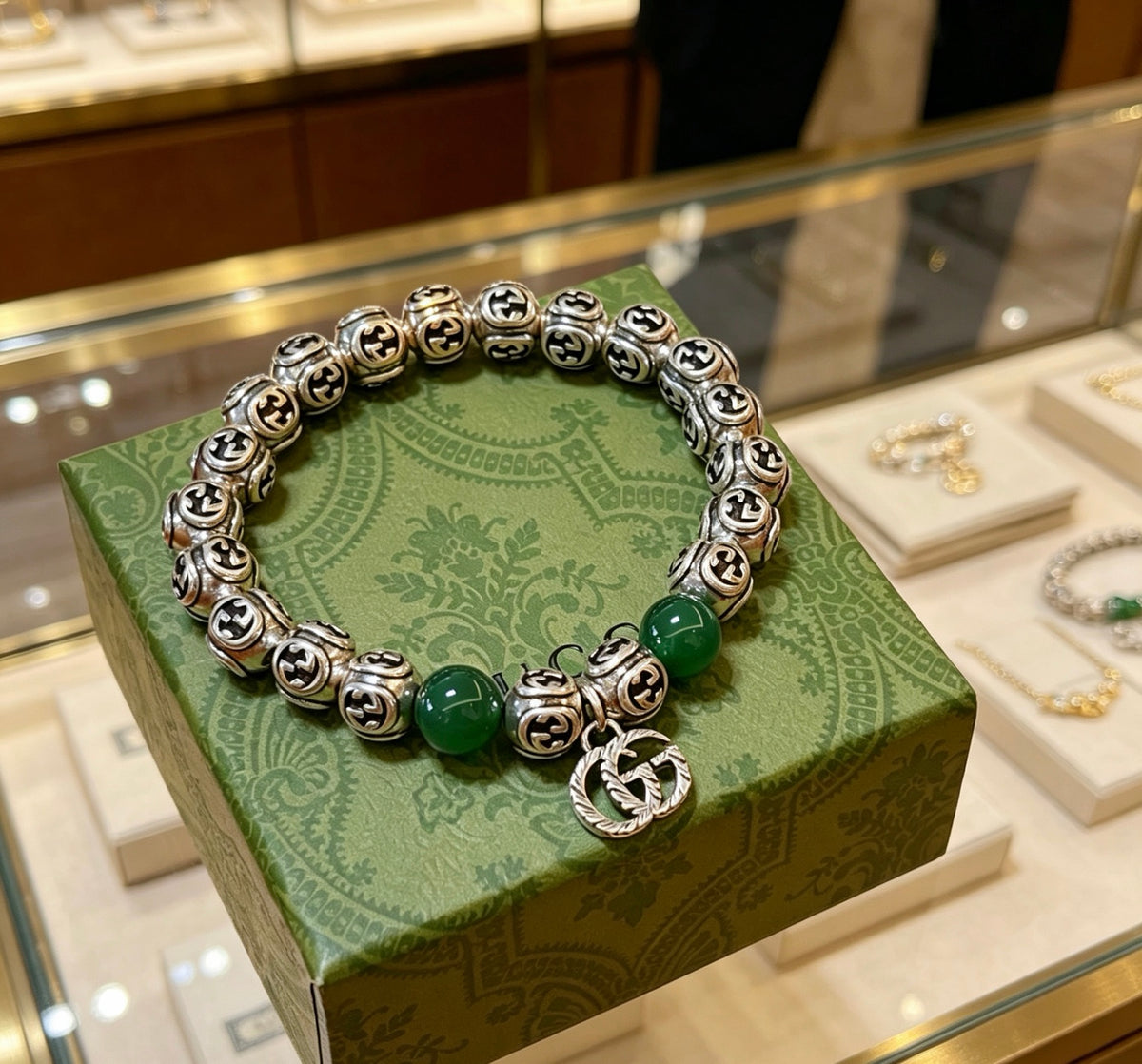 Gucci Anger Forest Interlocking G Crystal Accent Antiqued Bracelet - album image 4