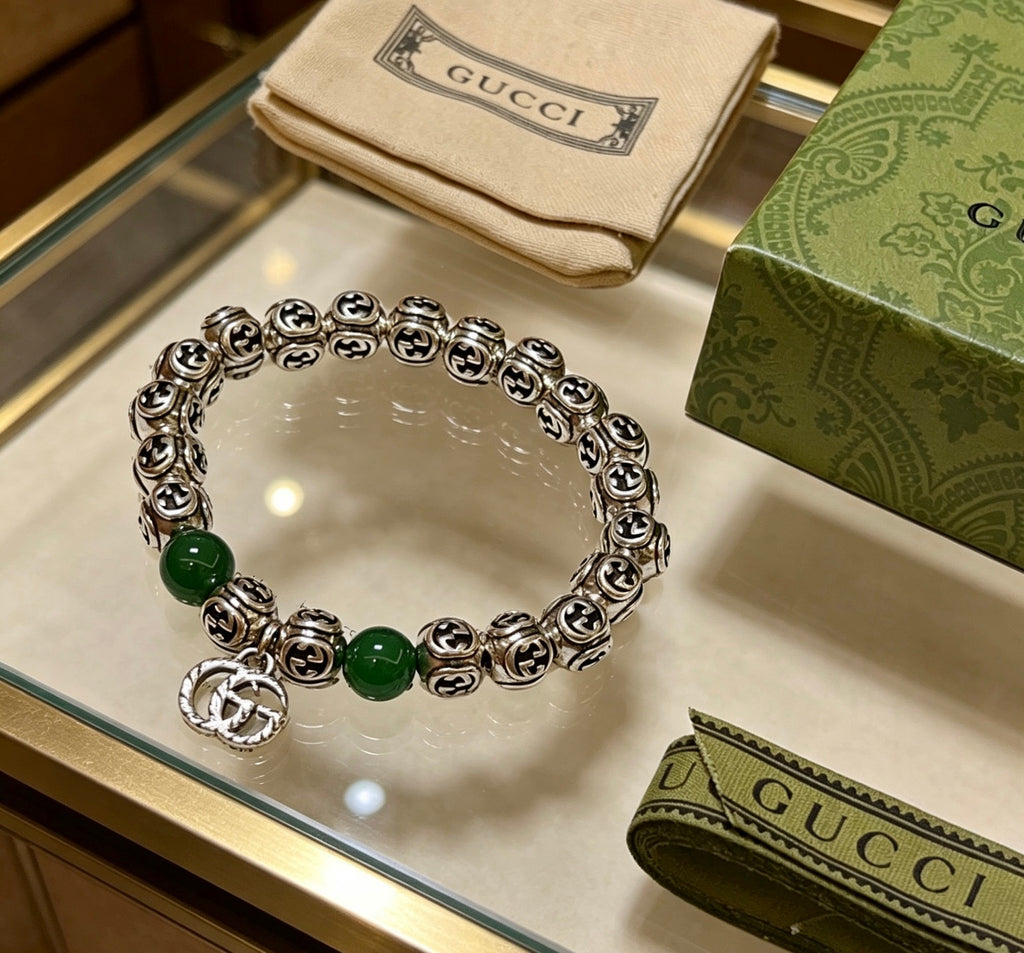 Gucci Anger Forest Interlocking G Crystal Accent Antiqued Bracelet - album image 5