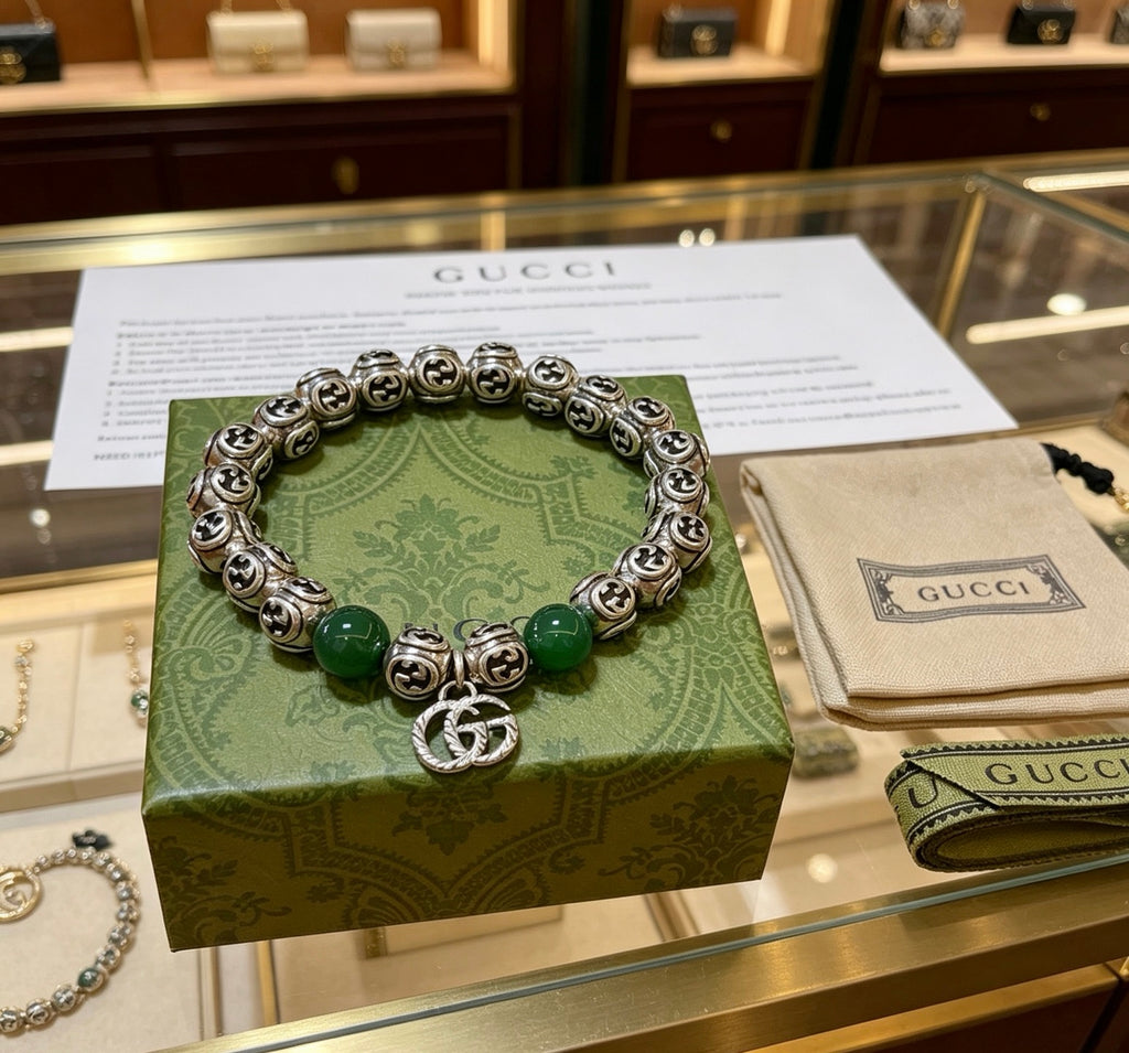 Gucci Anger Forest Interlocking G Crystal Accent Antiqued Bracelet - album image 8