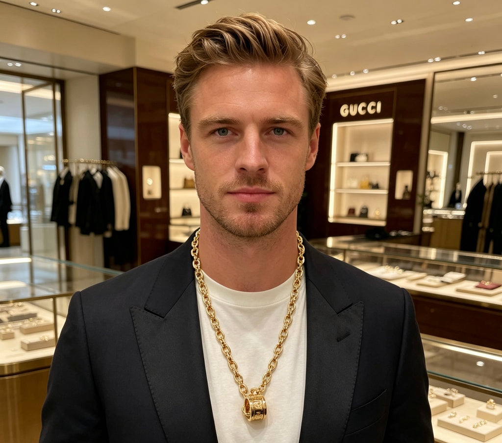 Gucci Anger Forest Interlocking G Antiqued Chain Necklace - album image 9