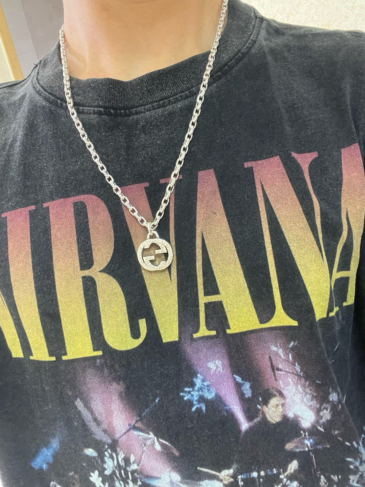 Gucci Anger Forest Interlocking G Antiqued Chain Necklace - album image 6