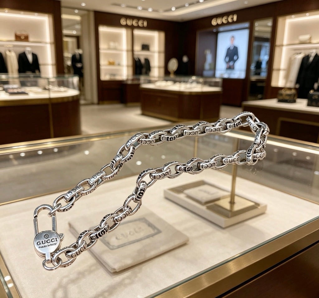 Gucci Anger Forest Interlocking G Antiqued Chain Bracelet - album image 4