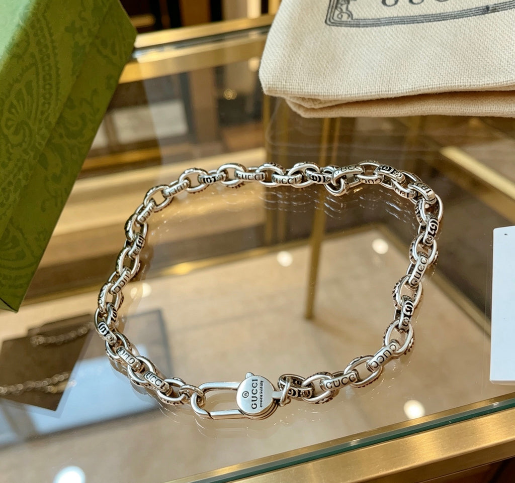 Gucci Anger Forest Interlocking G Antiqued Chain Bracelet - album image 8