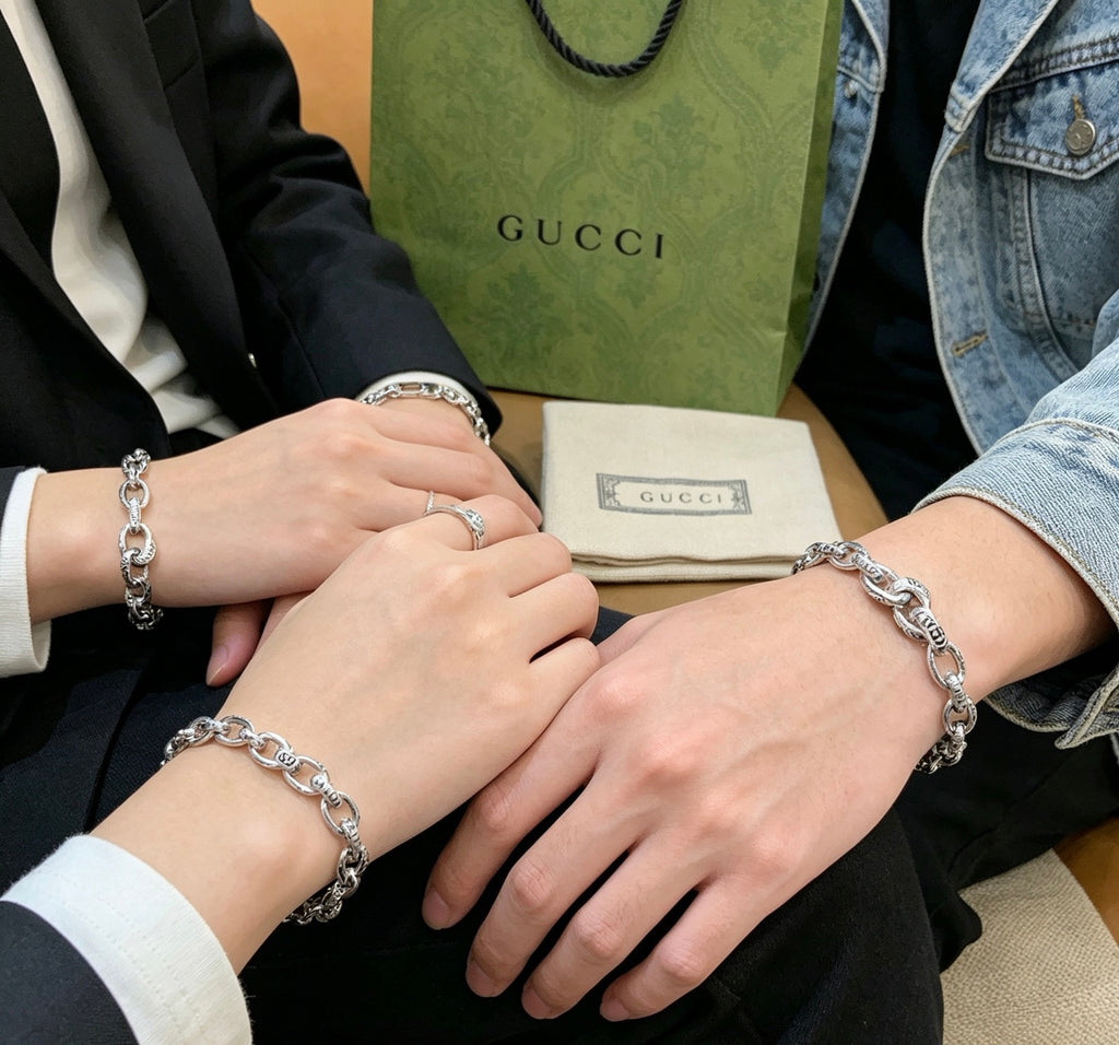 Gucci Anger Forest Interlocking G Antiqued Chain Bracelet - album image 6