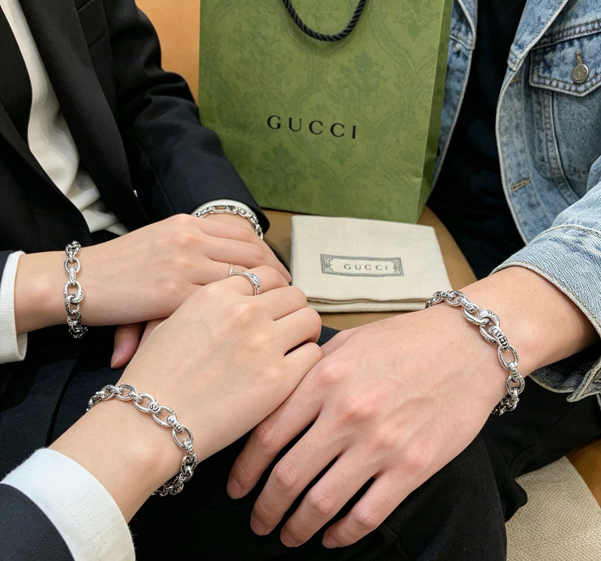 Gucci Anger Forest Interlocking G Antiqued Chain Bracelet - album image 6