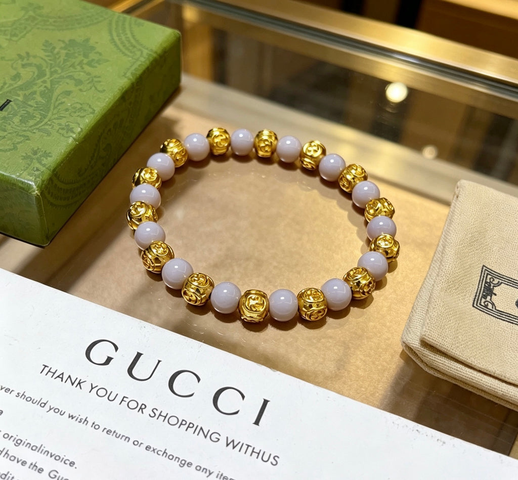 Gucci Anger Forest Interlocking G Gray Agate Agate Dragon Antiqued Bracelet - album image 5