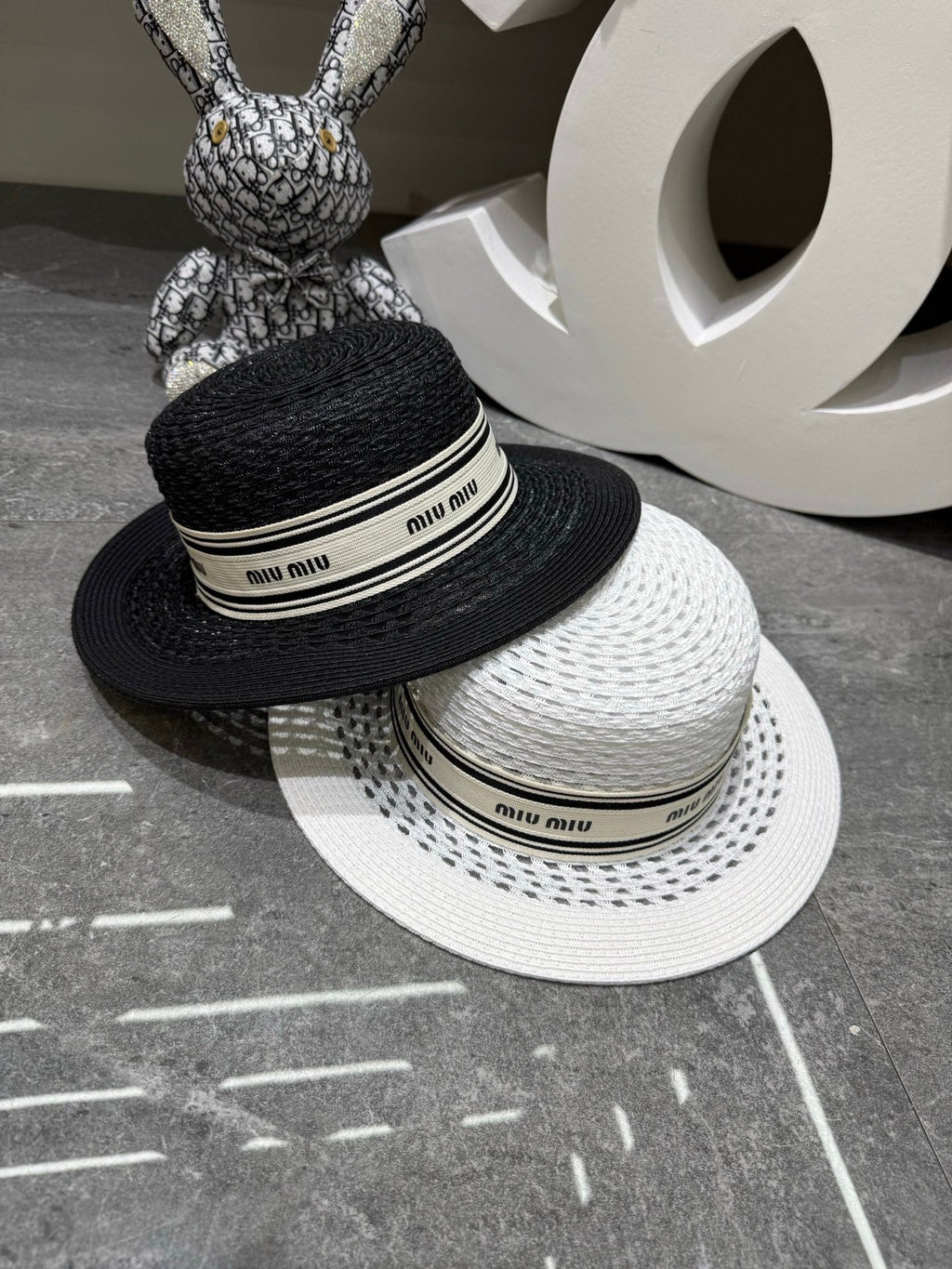 Miu Miu Woven Open Knit Hat - image 8